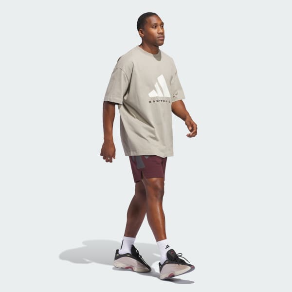Beige adidas Basketball Tee (Gender Neutral)