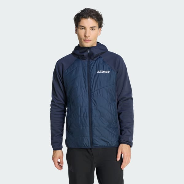 Azul Chaqueta con capucha híbrida aislada, con tecnología Terrex Multi CLIMAWARM