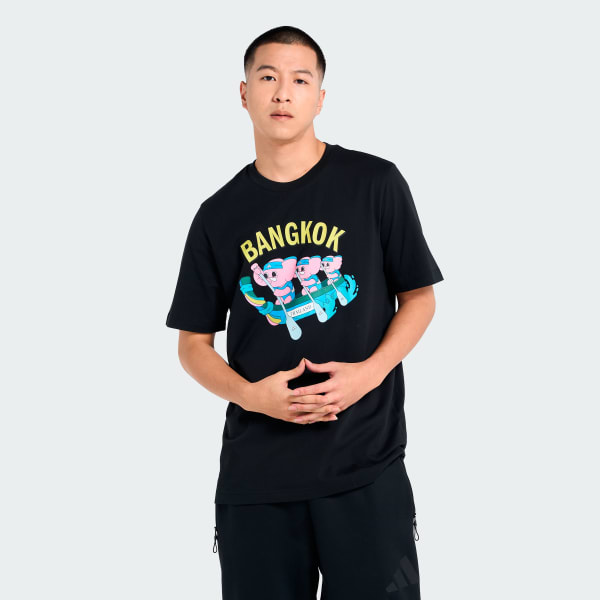 Black Boat Race Elephant Tee