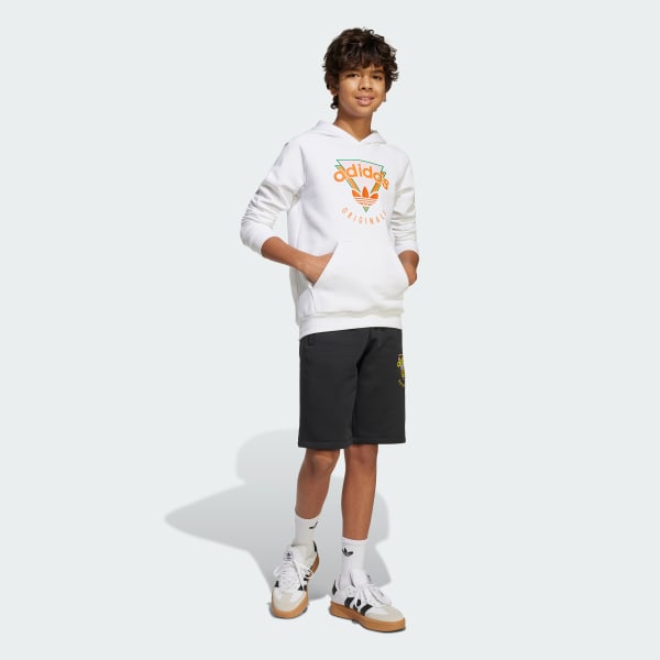 White Fleece Hoodie Kids