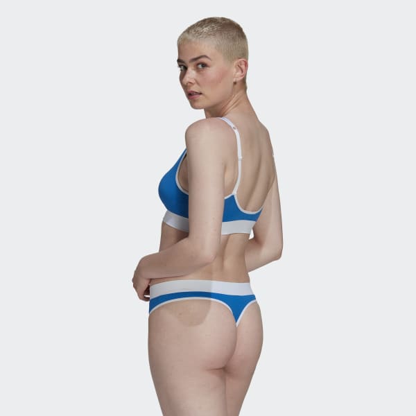 modrá Podprsenkový top Modern Flex Cotton Scoop Low Back