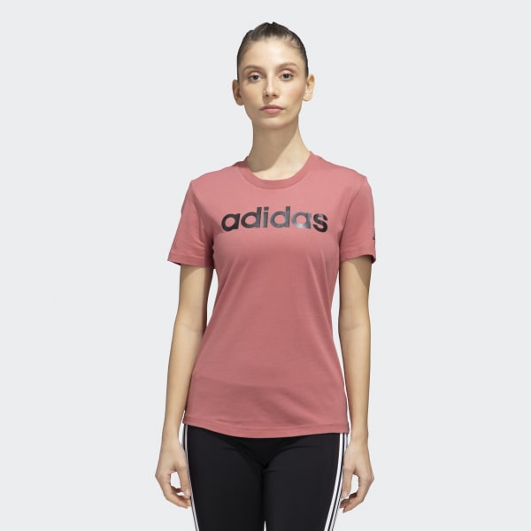 adidas ESSENTIALS LINEAR TEE - Red | adidas India