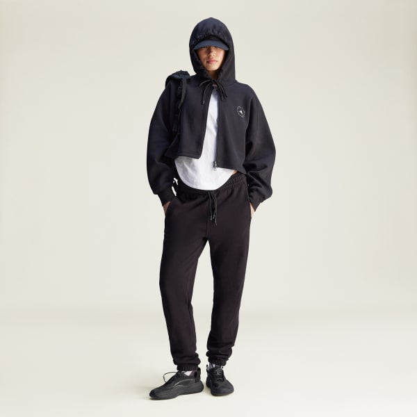 Schwarz adidas by Stella McCartney Sportswear Cropped Kapuzenjacke