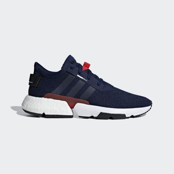 red and blue adidas shoes