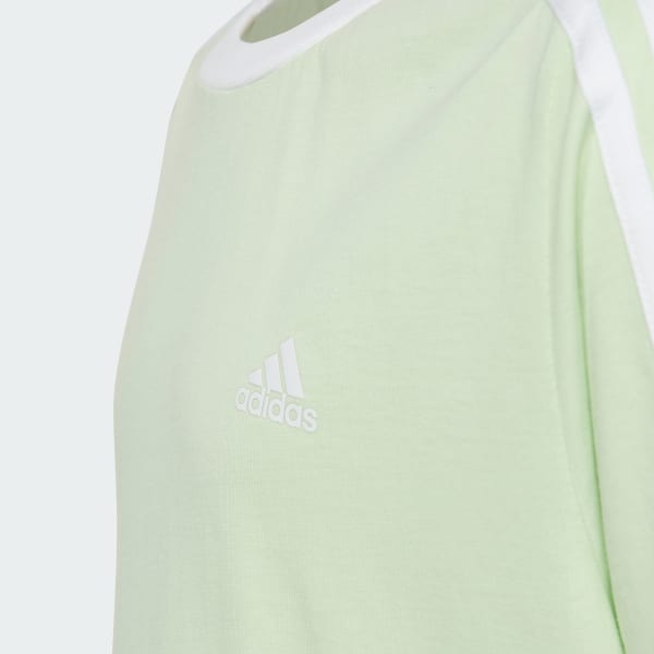 Verde Camiseta Algodão Folgada Essentials Três Listras Boyfriend