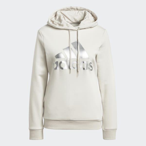 bézová Mikina s kapucňou LOUNGEWEAR Essentials Logo Fleece
