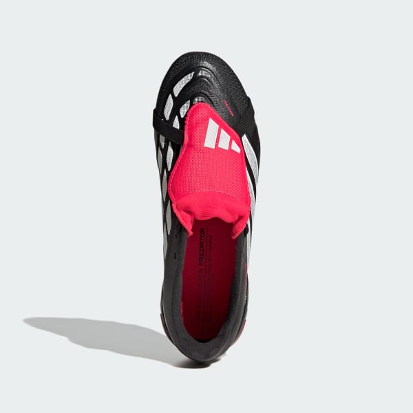 Black PREDATOR LEAGUE Fold-Over Tongue Artificial Ground Football Boots Kids