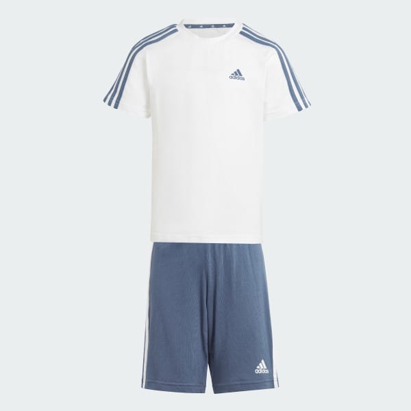 Conjunto de Polo y Shorts Essentials 3 Stripes Blanco adidas adidas Peru