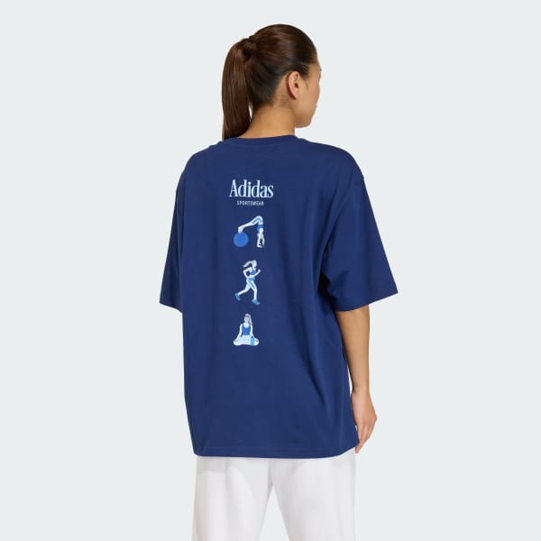 Blue SOFT SPORTS GRAPHIC T-SHIRT