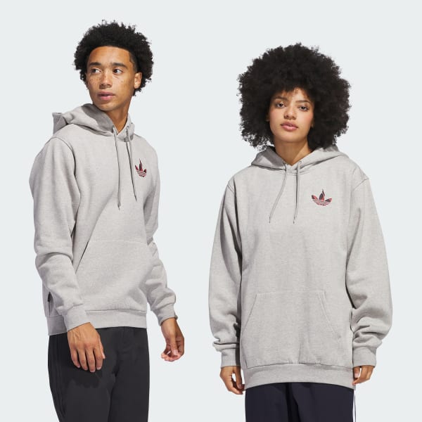 Grau Trefoil Torch Hoodie