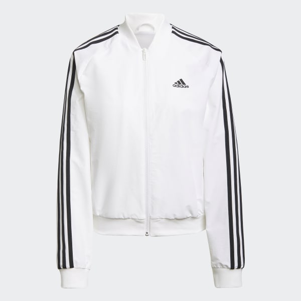 adidas Essentials 3-Stripes Track Jacket - White | women training ...