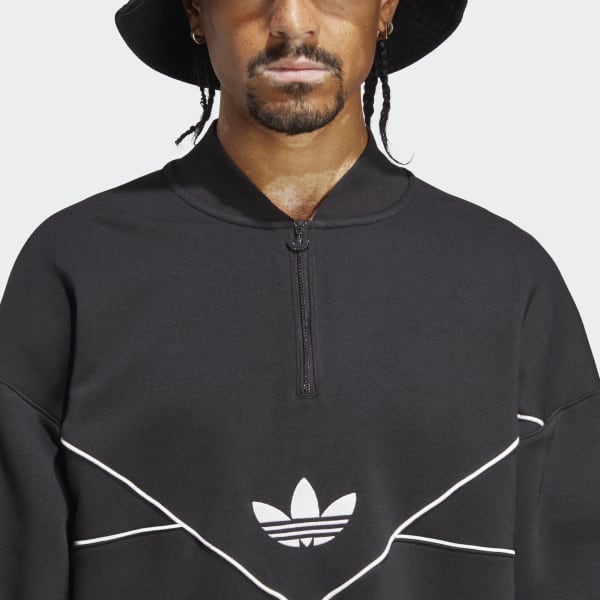 cierna Mikina Adicolor Seasonal Archive Half-Zip Crew