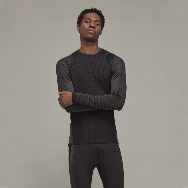 Negro Y-3 Classic Knit Base Layer Long-Sleeve Top CC075