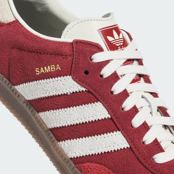 Adidas samba red suede on sale