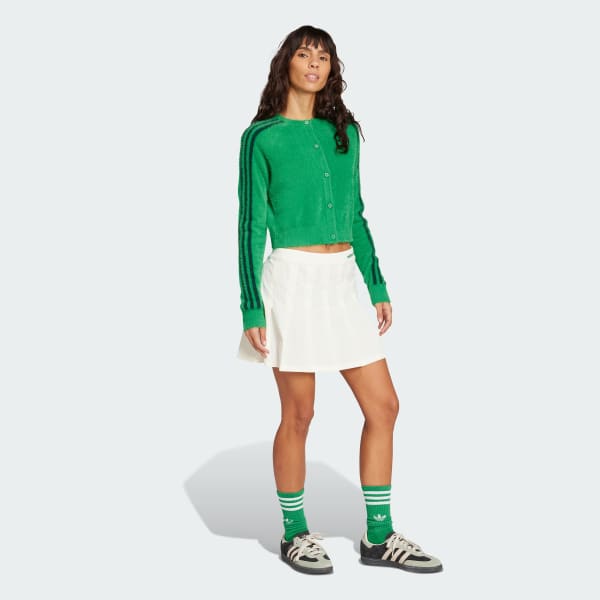 アディダス フラッフィー ニットカーディガン - グリーン | アディダス