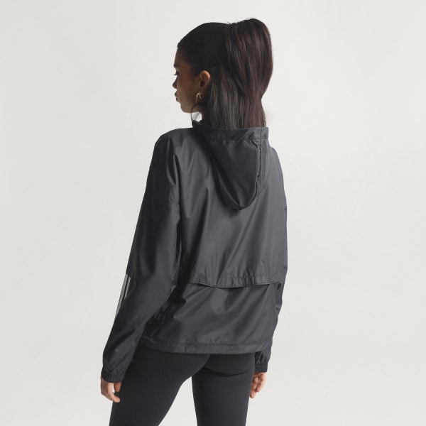 Schwarz Hyperglam 3-Streifen Windbreaker