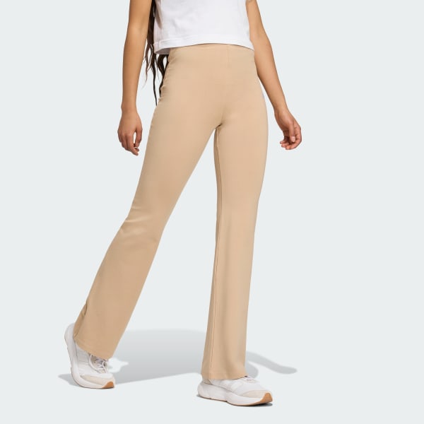 Marrom Calça legging Flare Essentials com Logo Pequeno