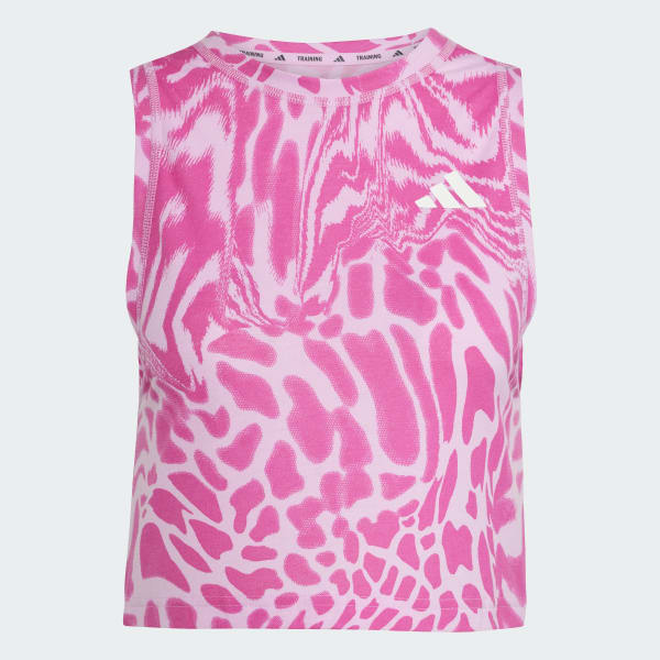 Morado Camiseta sin mangas Train Essentials estampado integral para entrenamiento