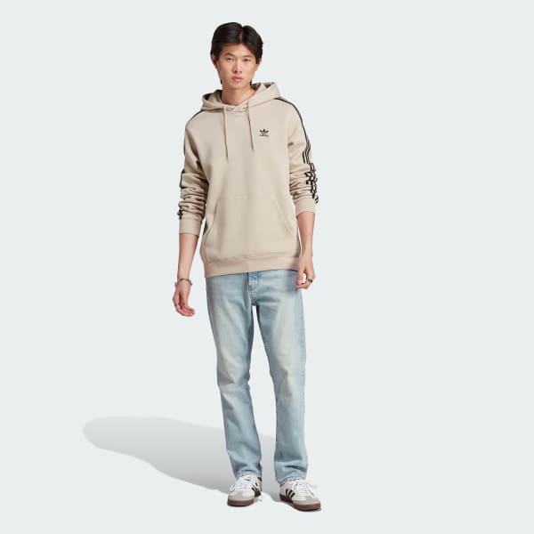 Beige Adicolor Classics 3-Stripes Hoodie