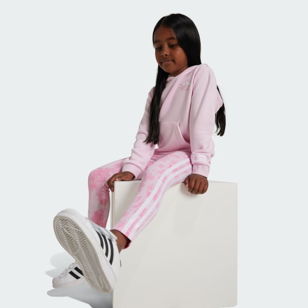 Rosa Conjunto de Sudadera con Gorro y Mallas adidas x Disney