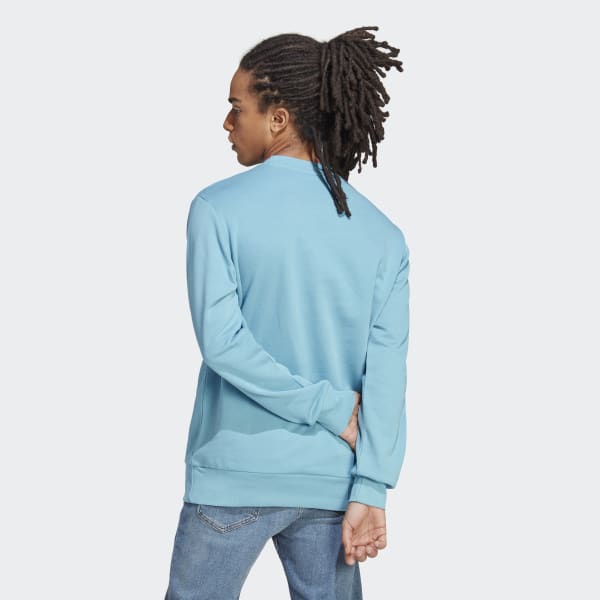 Blue Essentials French Terry Embroidered Small Logo Sweatshirt