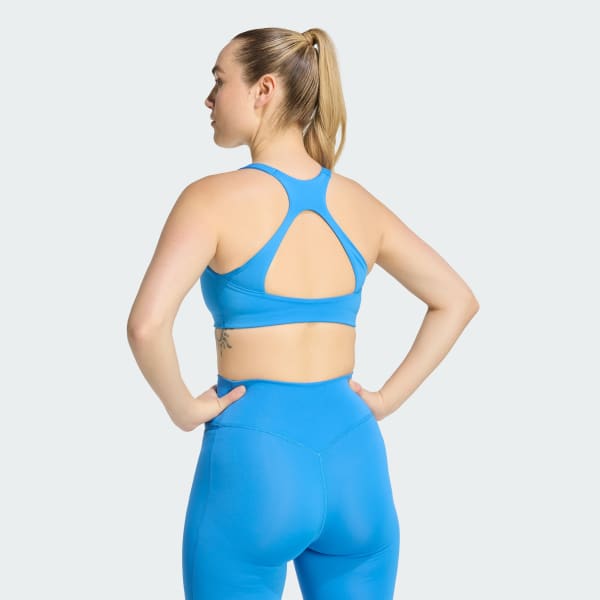 Blue Optime Workout Medium Support Bra