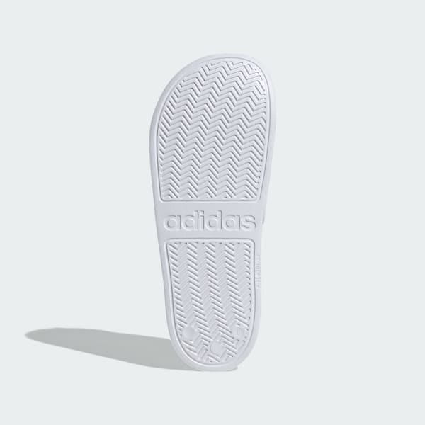 White Adilette Shower Slides