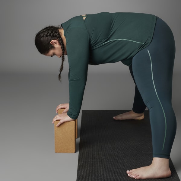 Green Authentic Balance Yoga Long Sleeve Tee (Plus Size) DRN44