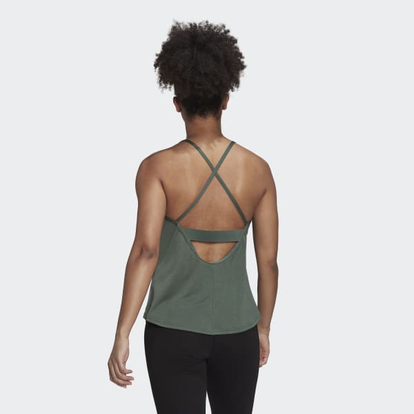 zelená Tílko AEROREADY Studio Crossback Slim P3589