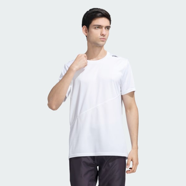 White adidas Training Mesh Tee