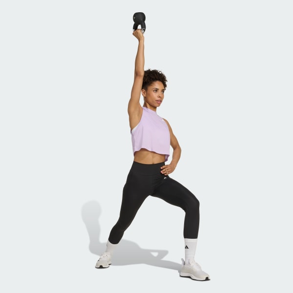 adidas Train Essentials Boxy Workout Tank Top - Purple