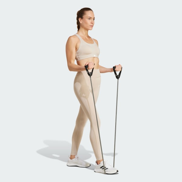 Beige Optime Full-Length Leggings
