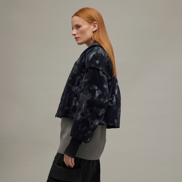 Black Y-3 Allover Print Padded Jacket