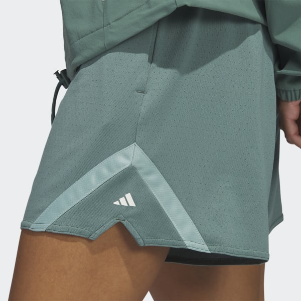 Adidas green top basketball shorts