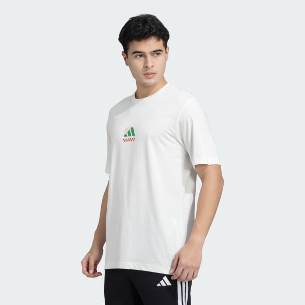 White M L PIZZA TEE