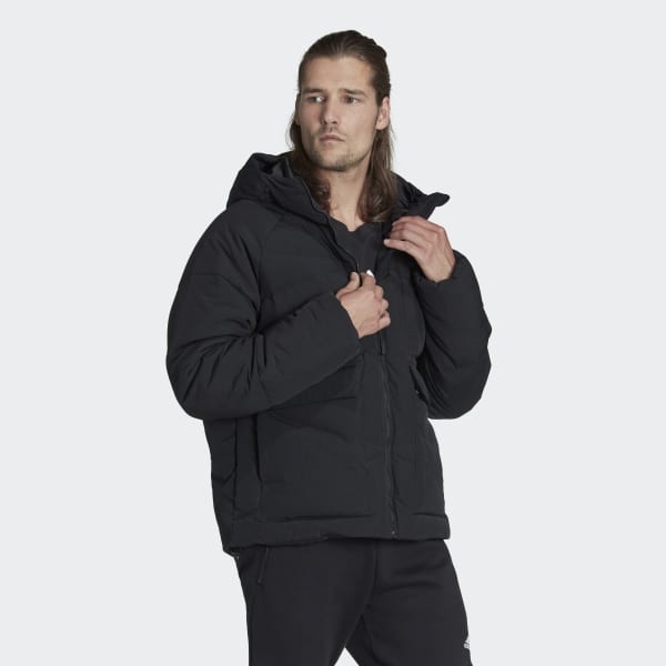 Svart Big Baffle Down Jacket U1119