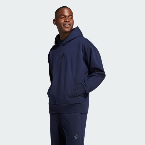 Blue fleece hoodie clearance