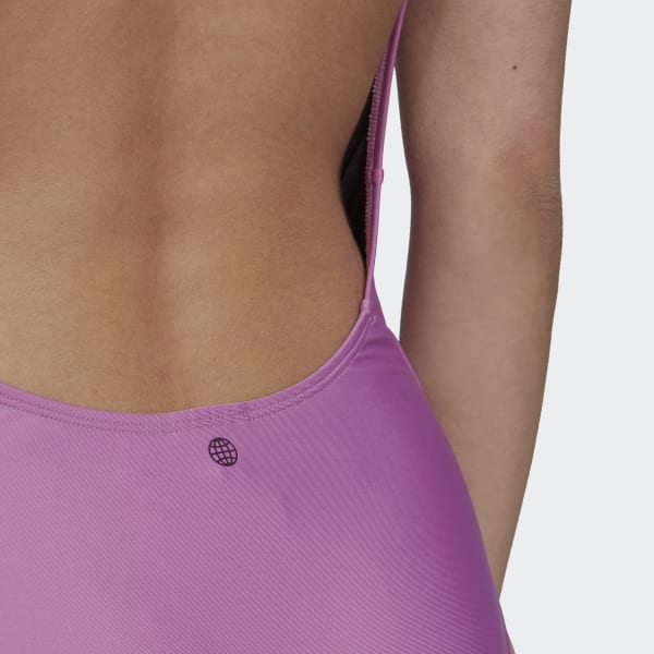 Roxo Fato de Banho 3-Stripes SE349