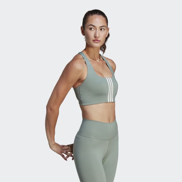 adidas Powerimpact Training Medium-Support Longline Bra - Green