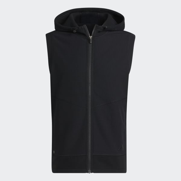 noir Veste sans manches à capuche zippée Statement UW807