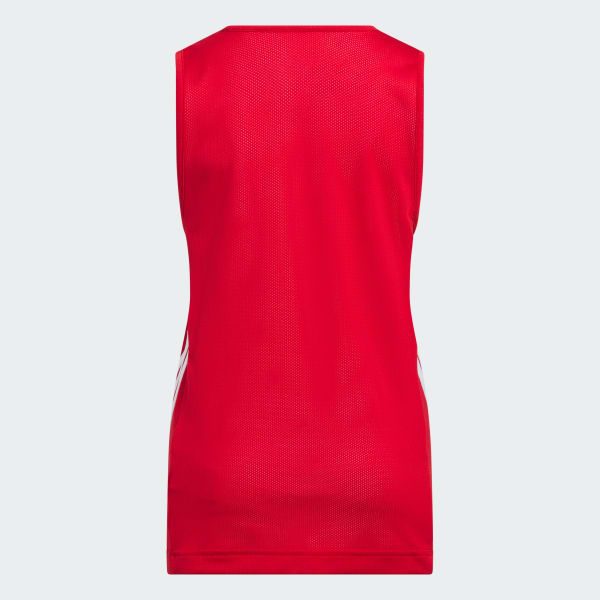 สีแดง เสื้อบาสเกตบอลใส่ได้สองด้าน 3G Speed AEROREADY สำหรับเด็ก