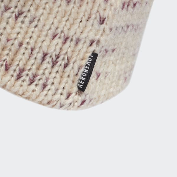 Bege Fita para a Cabeça em Malha AEROREADY com Forro em Fleece
