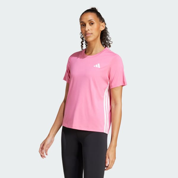 Rosa Playera de Entrenamiento Train Essentials 3 Tiras