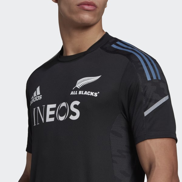 Nero T-shirt da rugby Performance All Blacks QB060