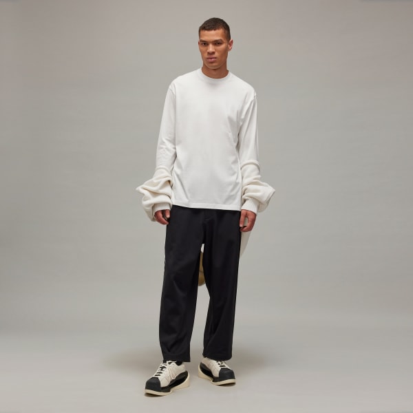 White Y-3 Long Sleeve Tee