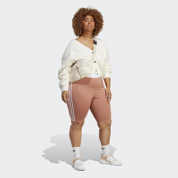 adidas Adicolor Classics High-Waisted Short Tights (Plus Size) - Brown |  Women's Lifestyle | adidas US