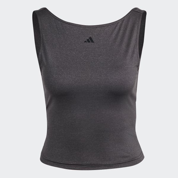 Đen Áo Tank Top Lửng Yoga Studio