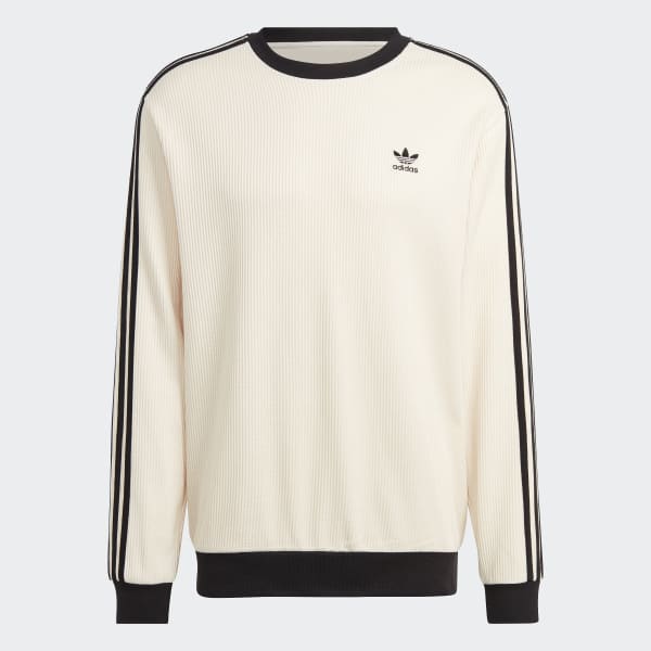 トップス adidas Adicolor Classic Waffle Crew adidas Men's Lifestyle Adicolor Classics Waffle Crew - Beige