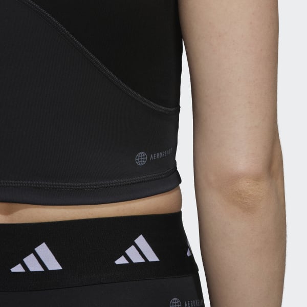 Black AEROREADY Train HIIT Crop Tank Top TQ806