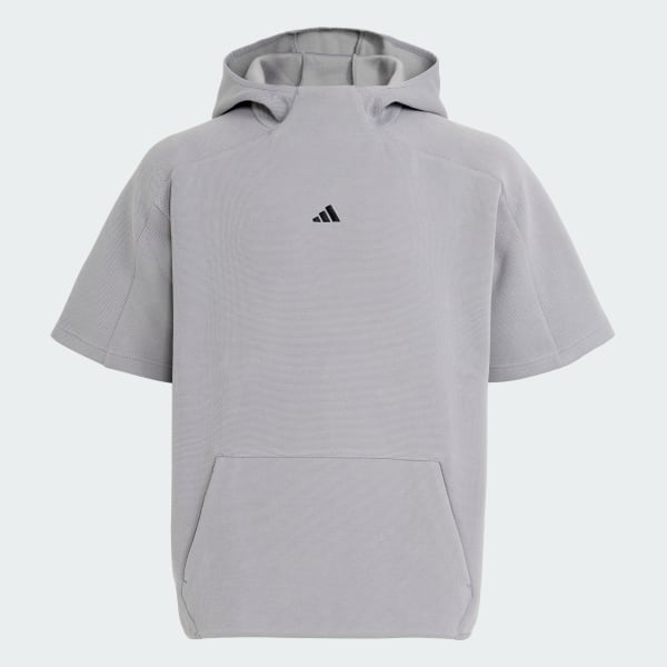 グレー 【ゴルフ】半袖スウェットフーディー